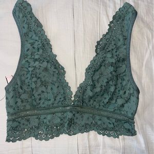 Victorias Secret, Size small, Lace bralette (army green)